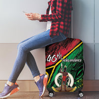 Vanuatu 46th Year Anniversary Luggage Cover Vintage Grunge Vanuatu Flag Heritage