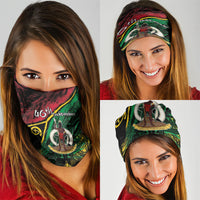 Vanuatu 46th Year Anniversary Neck Gaiter Vintage Grunge Vanuatu Flag Heritage