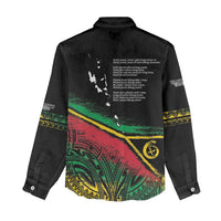 Vanuatu 46th Year Anniversary Women Casual Shirt Vintage Grunge Vanuatu Flag Heritage LT9 - Polynesian Pride