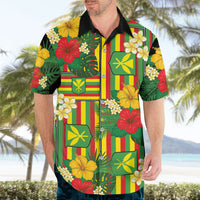 Hawaii Kanaka Maoli Hibiscus Hawaiian Shirt Hawaiian Flag Motif LT9 - Polynesian Pride
