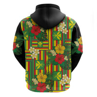 Hawaii Kanaka Maoli Hibiscus Hoodie Hawaiian Flag Motif LT9 - Polynesian Pride