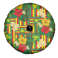 Hawaii Kanaka Maoli Hibiscus Spare Tire Cover Hawaiian Flag Motif LT9 - Polynesian Pride