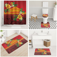 Hawaii Ku Kia'i Mauna Bathroom Set Hibiscus Kakau Pattern