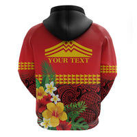 Hawaii Ku Kia'i Mauna Personalized Hoodie Hibiscus Kakau Pattern