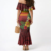 Hawaii Ku Kia'i Mauna Personalized Mermaid Dress Hibiscus Kakau Pattern LT9 - Polynesian Pride
