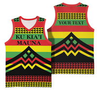 Hawaii Ku Kia'i Mauna Personalized Basketball Jersey Hawaiian Kanaka Maoli Motif LT9 - Polynesian Pride
