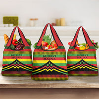 Hawaii Ku Kia'i Mauna Grocery Bag Hawaiian Kanaka Maoli Motif LT9 3-pack One Size Green - Polynesian Pride