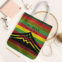 Hawaii Ku Kia'i Mauna Tote Bag Hawaiian Kanaka Maoli Motif LT9 White Strap One Size Green - Polynesian Pride
