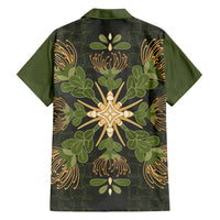 Hawaii Ohia Lehua Squares Family Matching Mermaid Dress and Hawaiian Shirt Hawaiian Quilt Inspired Floral Pattern LT9 - Polynesian Pride
