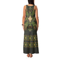 Hawaii Ohia Lehua Squares Family Matching Tank Maxi Dress and Hawaiian Shirt Hawaiian Quilt Inspired Floral Pattern LT9 - Polynesian Pride