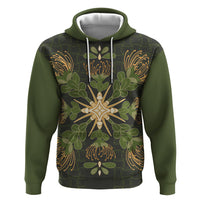 Hawaii Ohia Lehua Squares Hoodie Hawaiian Quilt Inspired Floral Pattern