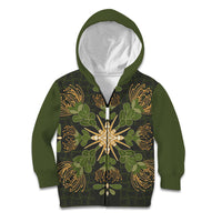 Hawaii Ohia Lehua Squares Kid Hoodie Hawaiian Quilt Inspired Floral Pattern