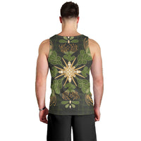 Hawaii Ohia Lehua Squares Men Tank Top Hawaiian Quilt Inspired Floral Pattern