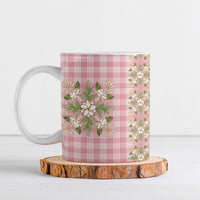 Akala Hamele Hawai'i Palaka Squares Maile Leaf Ceramic Mug Flowers Hawaiian Quilt Patterns