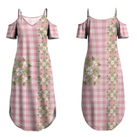 Akala Hamele Hawai'i Palaka Squares Maile Leaf Family Matching Summer Maxi Dress and Hawaiian Shirt Flowers Hawaiian Quilt Patterns