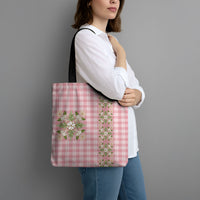 Akala Hamele Hawai'i Palaka Squares Maile Leaf Tote Bag Flowers Hawaiian Quilt Patterns