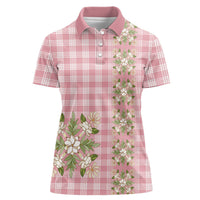 Akala Hamele Hawai'i Palaka Squares Maile Leaf Women Polo Shirt Flowers Hawaiian Quilt Patterns