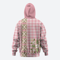 Akala Hamele Hawai'i Palaka Squares Maile Leaf Zip Hoodie Flowers Hawaiian Quilt Patterns