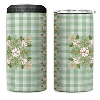 Liko Kukui Hawai'i Palaka Squares Maile Leaf 4 in 1 Can Cooler Tumbler Flowers Hawaiian Quilt Patterns