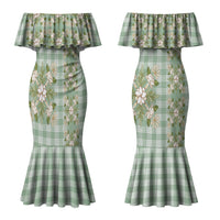 Liko Kukui Hawai'i Palaka Squares Maile Leaf Couples Matching Mermaid Dress and Hawaiian Shirt Flowers Hawaiian Quilt Patterns