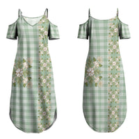 Liko Kukui Hawai'i Palaka Squares Maile Leaf Family Matching Summer Maxi Dress and Hawaiian Shirt Flowers Hawaiian Quilt Patterns