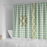 Liko Kukui Hawai'i Palaka Squares Maile Leaf Shower Curtain Flowers Hawaiian Quilt Patterns