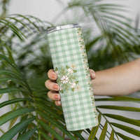 Liko Kukui Hawai'i Palaka Squares Maile Leaf Skinny Tumbler Flowers Hawaiian Quilt Patterns