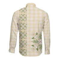 Melemele Ahiahia Hawai'i Palaka Squares Maile Leaf Long Sleeve Button Shirt Flowers Hawaiian Quilt Patterns