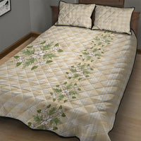 Melemele Ahiahia Hawai'i Palaka Squares Maile Leaf Quilt Bed Set Flowers Hawaiian Quilt Patterns