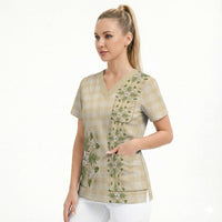 Melemele Ahiahia Hawai'i Palaka Squares Maile Leaf Scrub Top Flowers Hawaiian Quilt Patterns