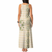 Melemele Ahiahia Hawai'i Palaka Squares Maile Leaf Tank Maxi Dress Flowers Hawaiian Quilt Patterns