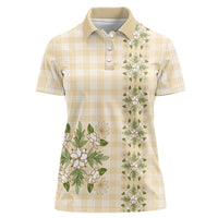 Melemele Ahiahia Hawai'i Palaka Squares Maile Leaf Women Polo Shirt Flowers Hawaiian Quilt Patterns
