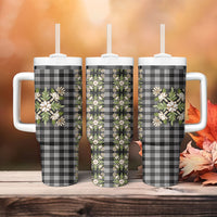 Pauli Hawai'i Palaka Squares Maile Leaf Tumbler With Handle Flowers Hawaiian Quilt Patterns