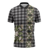 Pauli Hawai'i Palaka Squares Maile Leaf Zipper Polo Shirt Flowers Hawaiian Quilt Patterns