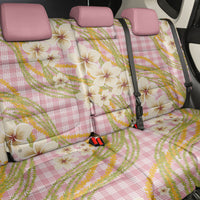 Akala Hamele Palaka Plumeria Back Car Seat Cover Puakenikeni and Maile Lei