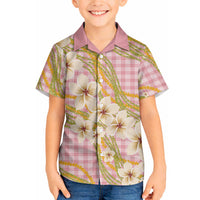 Akala Hamele Palaka Plumeria Hawaiian Shirt Puakenikeni and Maile Lei