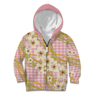 Akala Hamele Palaka Plumeria Kid Hoodie Puakenikeni and Maile Lei