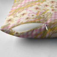 Akala Hamele Palaka Plumeria Pillow Cover Puakenikeni and Maile Lei