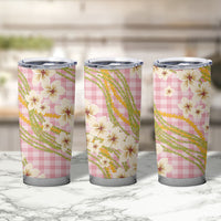 Akala Hamele Palaka Plumeria Tumbler Cup Puakenikeni and Maile Lei