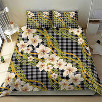 Ele'ele Hawai'i Palaka Plumeria Bedding Set Puakenikeni and Maile Lei