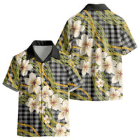 Ele'ele Hawai'i Palaka Plumeria Kid Hawaiian Shirt Puakenikeni and Maile Lei