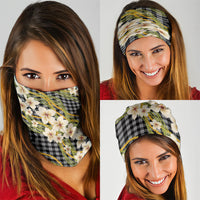 Ele'ele Hawai'i Palaka Plumeria Neck Gaiter Puakenikeni and Maile Lei