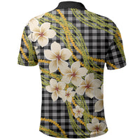 Ele'ele Hawai'i Palaka Plumeria Polo Shirt Puakenikeni and Maile Lei