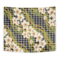 Ele'ele Hawai'i Palaka Plumeria Tapestry Puakenikeni and Maile Lei