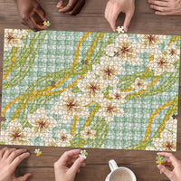 Liko Kukui Hawai'i Palaka Plumeria Puzzle Puakenikeni and Maile Lei