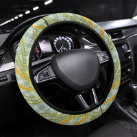 Liko Kukui Hawai'i Palaka Plumeria Steering Wheel Cover Puakenikeni and Maile Lei