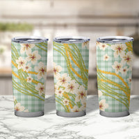 Liko Kukui Hawai'i Palaka Plumeria Tumbler Cup Puakenikeni and Maile Lei