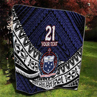 Custom Samoa Rugby Pacific Quilt Samoan Warrior Tribal Pattern