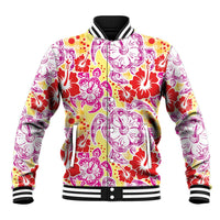 Palaka with Honu and Hibiscus Baseball Jacket Hawaiian Heritage Spirit LT9 Unisex Red - Polynesian Pride