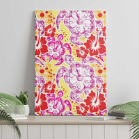 Palaka with Honu and Hibiscus Canvas Wall Art Hawaiian Heritage Spirit LT9 - Polynesian Pride